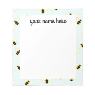 Personalised Bees Notepad