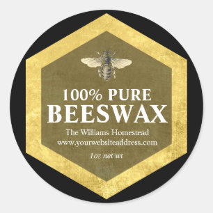 Personalised Beeswax Label with Apiary Name