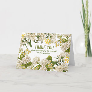 Personalised Beige Green Floral Card