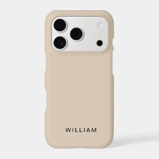 Personalised Beige iPhone Case with Custom