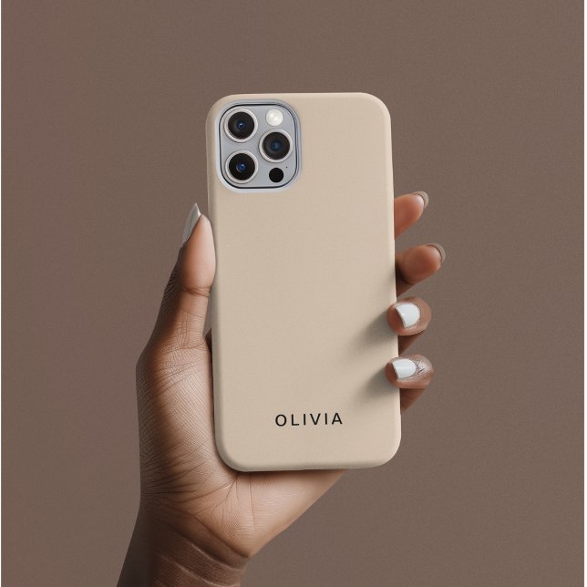 "Personalised Beige iPhone Case with Custom  (Creator Uploaded)