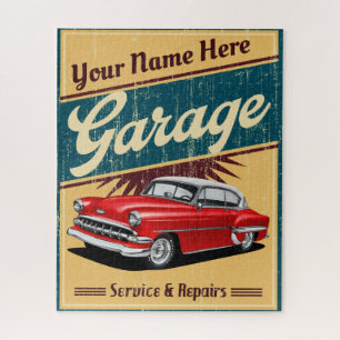 Personalised Bel Air Garage Jigsaw Puzzle