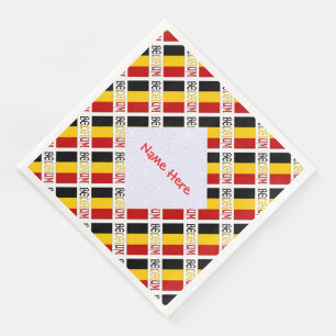 Personalised Belgium Flag Party Napkins