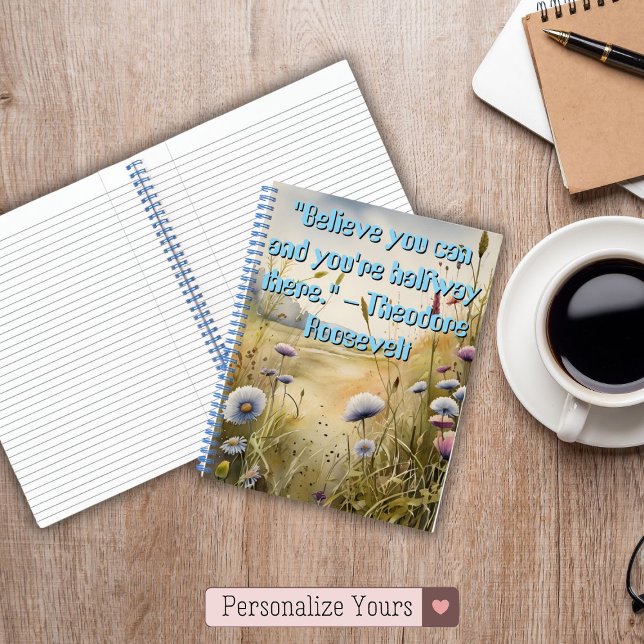 Personalised Believe You Can Inspirational Notebook (Personalized Believe You Can Inspirational Notebook)