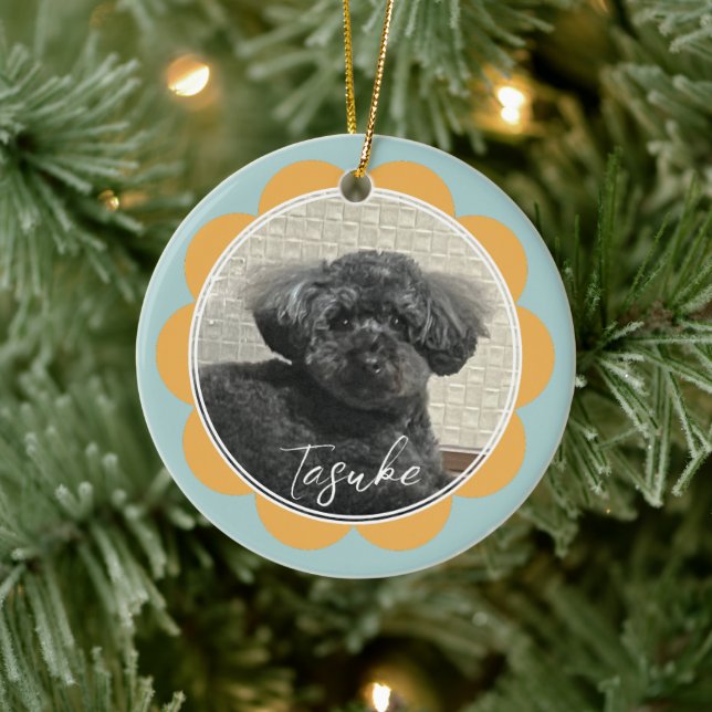 Personalised Beloved Fur Baby Flower Ceramic Tree Decoration (Tree)