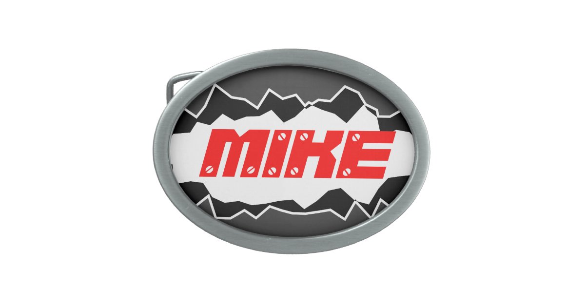 Personalised belt buckle with custom name Zazzle