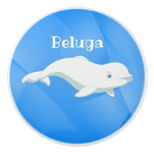 Personalised Beluga Whale Blue, White Arctic Ocean