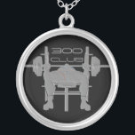 Personalised Bench Press Weightlifting Necklace<br><div class="desc">Personalise this necklace by changing the weight amount or change the text to BENCH PRESS.</div>