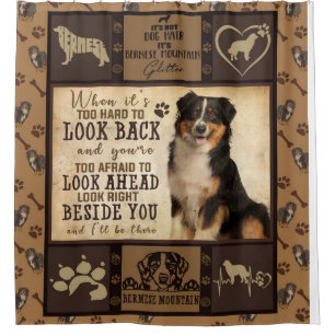 Personalised Bermese Mountain Dog Blanket Gift Shower Curtain