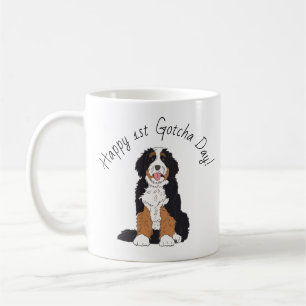 Personalised Bernedoodle 1st Gotcha Day Photo Coffee Mug