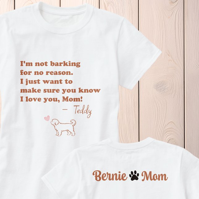 Personalised Bernedoodle Mum Shirt Custom Dog Name (Creator Uploaded)