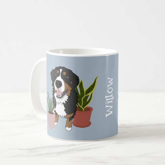 Personalised Bernese Mountain Dog  Coffee Mug (Front Left)
