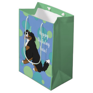 Personalised Bernese Mountain Dog Medium Gift Bag