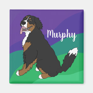 Personalised Bernese Mountain Dog Puppy Magnet