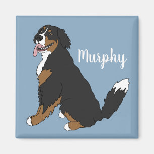 Personalised Bernese Mountain Dog Puppy Magnet