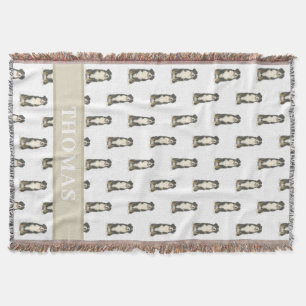 Personalised Bernese Mountain Dog  Throw Blanket