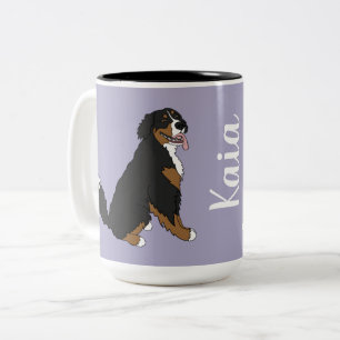Personalised Bernese Mountain Dog  Two-Tone Coffee Mug