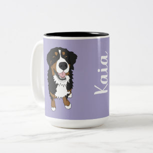 Personalised Bernese Mountain Dog  Two-Tone Coffee Mug