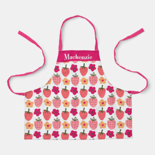 Personalised Berries & Flowers Sweet Kids Apron