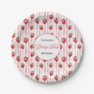 Personalised 'Berry First' Birthday Bowl's Paper Plate