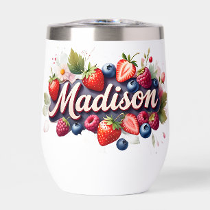 Personalised Berry Floral Tumbler – "Madison"