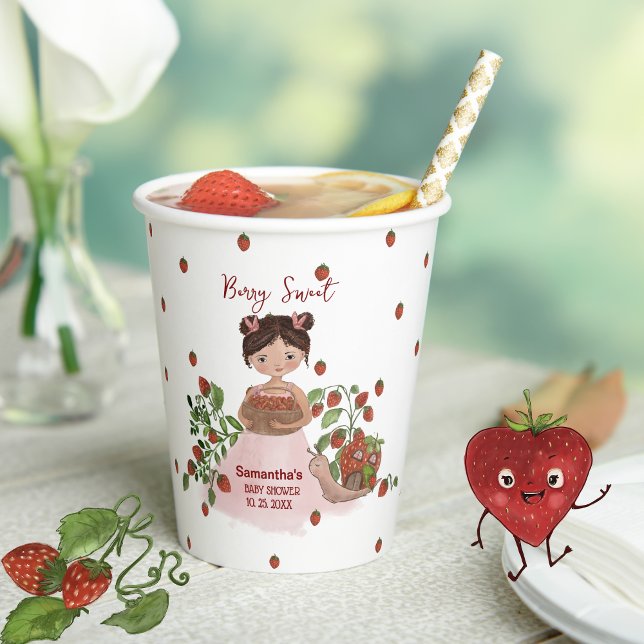 Personalised Berry Sweet Baby Shower Disposable  Paper Cups (Personalized Berry Sweet Baby Shower Disposable Paper Cups)