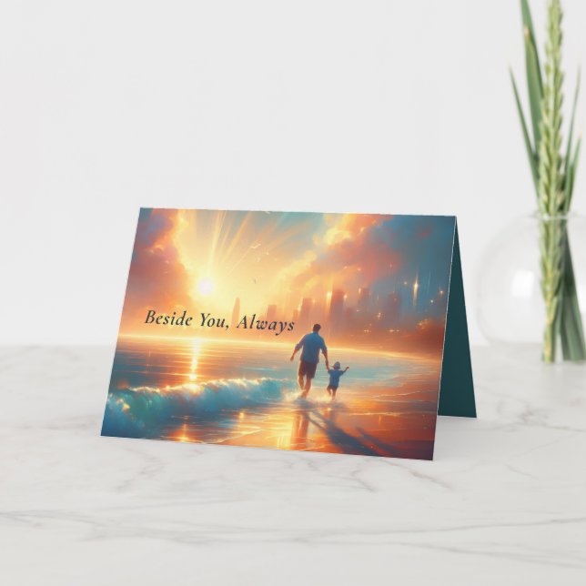Personalised Beside You Always Folded Card (Front)