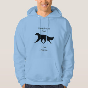 Personalised Best Borzoi Dad Hoodie