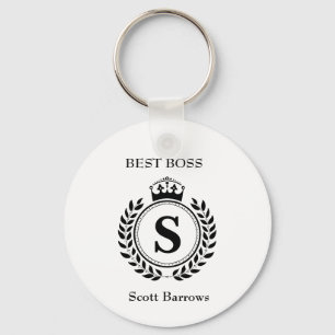 Personalised best Boss Customisable Awards Key Ring