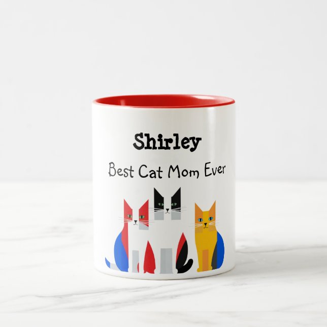 Personalised Best Cat Mum Ever Mug (Center)