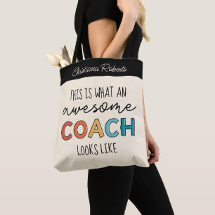 Personalised Best Coach Ever   Awesome Coach Gifts Tote Bag