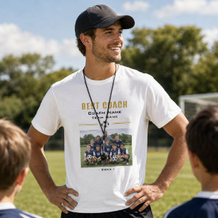 Personalised Best Coach Team Photo T-Shirt