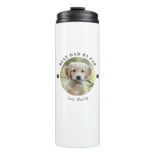 Personalised Best Dad By Par Dog Photo Thermal Tumbler