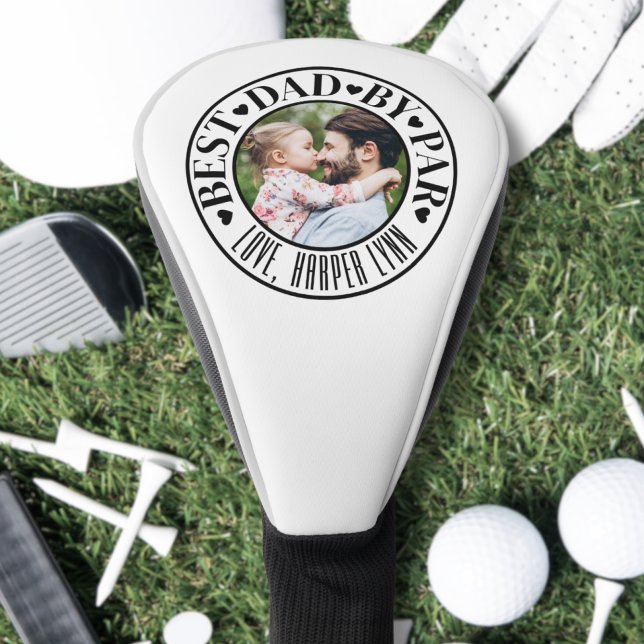 Personalised Best Dad By Par Photo Golf Head Cover (Personalized Best Dad By Par Photo Golf Head Cover)
