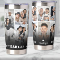 Personalised Best Dad Ever 8 Photo Collage Father