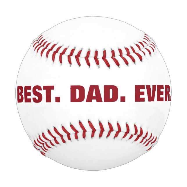 Personalised Best Dad Ever baseball (Front)