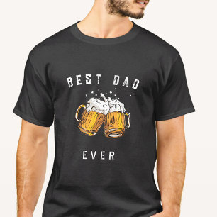 Personalised Best Dad Ever beer Glass T-Shirt