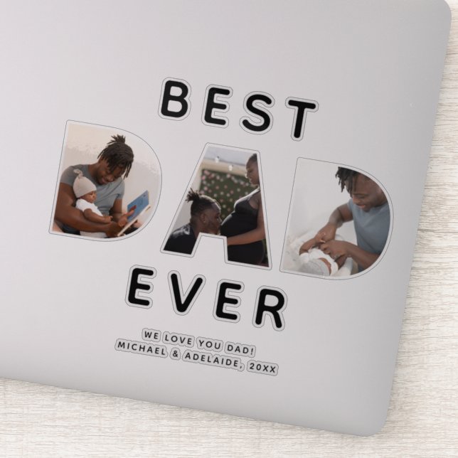 Personalised Best Dad Ever Birthday Photo Laptop (Detail)