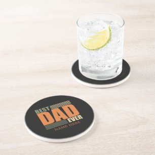 Personalised best Dad ever Coaster