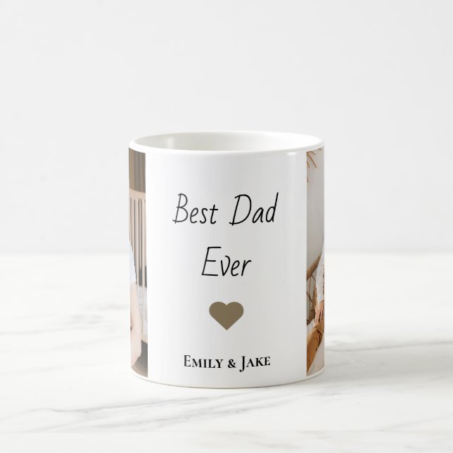 Personalised Best Dad Ever Coffee Mug | Kids Names (Center)