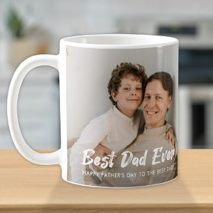 Personalised Best Dad Ever Full Photo  Coffee Mug