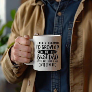 Personalised Best Dad Ever Funny Photo Coffee Mug