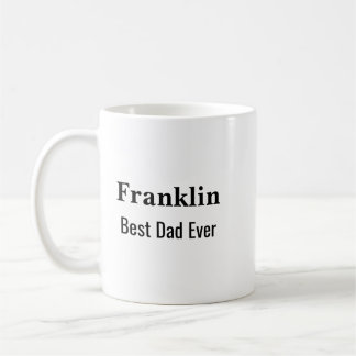 Personalised Best Dad Ever Monogrammed Coffee Mug