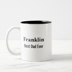 Personalised Best Dad Ever Monogrammed  Two-Tone Coffee Mug