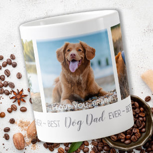 Personalised Best Dad Ever Pet Photo Dog Dad Large Coffee Mug