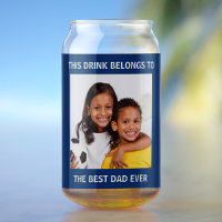 Personalised Best Dad Ever Photo Blue