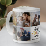 Personalised Best Dad Ever Photo Coffee Mug<br><div class="desc">Custom father's day mug featuring 9 family photos for you to replace with your own,  the saying "BEST DAD EVER" in different colours,  and the childrens names.</div>