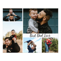 Personalised Best Dad Ever Photo Collage