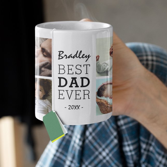 Personalised Best Dad Ever Photo Collage Coffee Mug (Creator Uploaded)