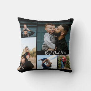Personalised Best Dad Ever Photo Collage Cushion